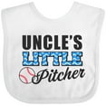 thumbnail image 3 of Inktastic Baseball Uncles Little Pitcher Boys Baby Bib, 3 of 4