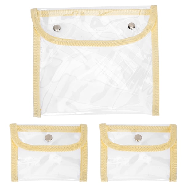 3 bolsas transparentes de PVC para cambio, carteras transparentes, bolsas para archivos, bolsas multiusos.