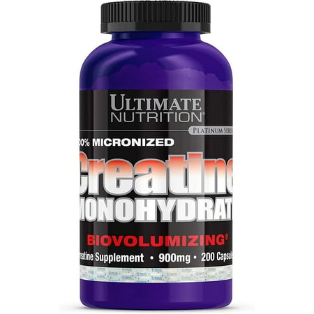 Ultimate Nutrition Creatine Monohydrate Supplement Bio Volumizing, 200 Capsules