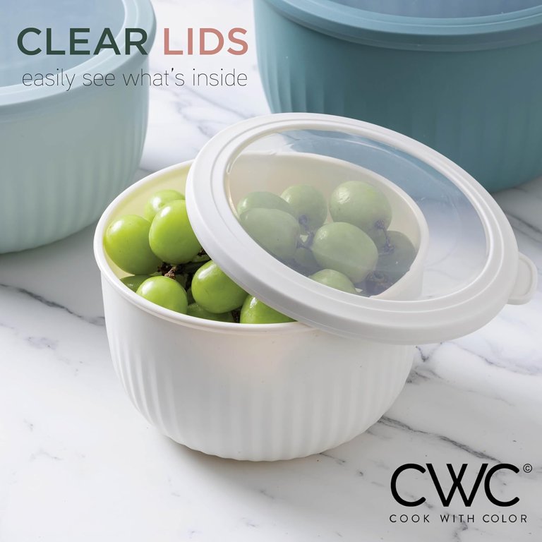Cook with Color 12-Piece Mixing Bowls Set with Lids, Teal & Pink photo 7