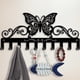 thumbnail image 2 of Gancho de metal con forma de mariposa para llaves, diseño decorativo con 10 ganchos, color negro, organizador para colgar llaves en la pared, soporte personalizado para correa de perro., 2 of 9