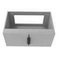 thumbnail image 2 of Alpine 30" Wood Floating Vanity Base in Gray with Black Handles, 2 of 5