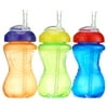 Nuby Easy-Grip Soft Straw Sippy Cup, 10 fl oz, 3 Count