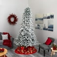thumbnail image 3 of Nearly Natural 9ft. Flocked Livingston Fir Artificial Christmas Tree with Pine Cones and 650 Clear Warm LED Lights, 3 of 7