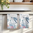 thumbnail image 7 of Coastal Turtle Kitchen Towels Set of 1, Summer Beach Nautical Ocean Coral Seahorse Absorbent Dish Towels for Kitchen, Microfiber Hand Towel, Quick Drying Tea Towel for Cleaning Decorative Dishcloths, 7 of 7