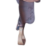 Half Breed Western Saddle – Durable Leather Construction, Deep Suede Seat & Classic Tooled Finish