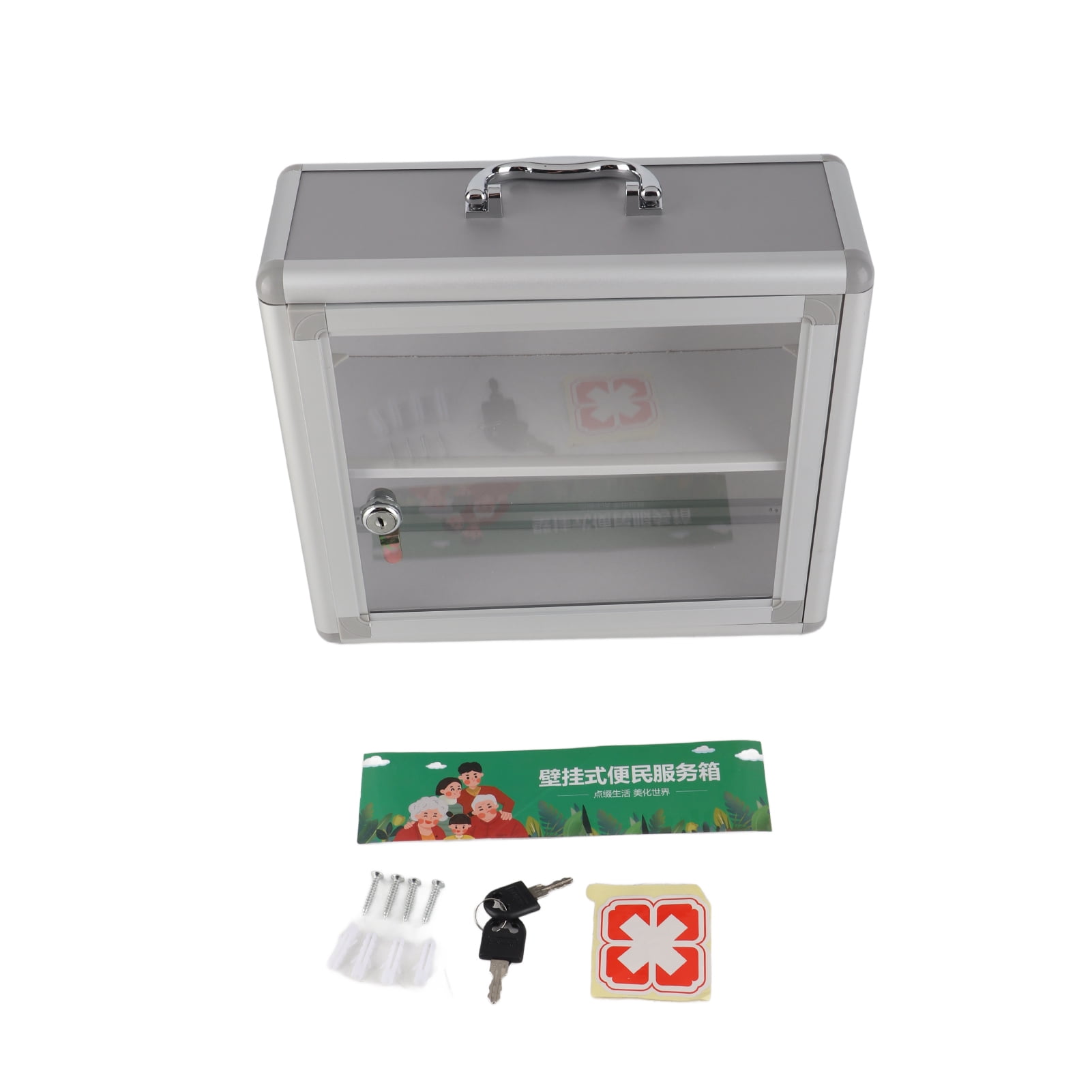 Aid Aluminum Alloy First Aid Kit Wall Mounted Medicine Box Portable First Aid Case
