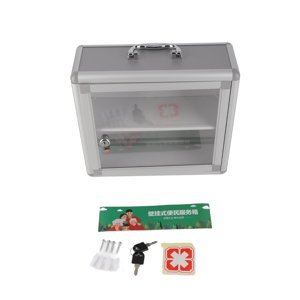 Aid Aluminum Alloy First Aid Kit Wall Mounted Medicine Box Portable First Aid Case
