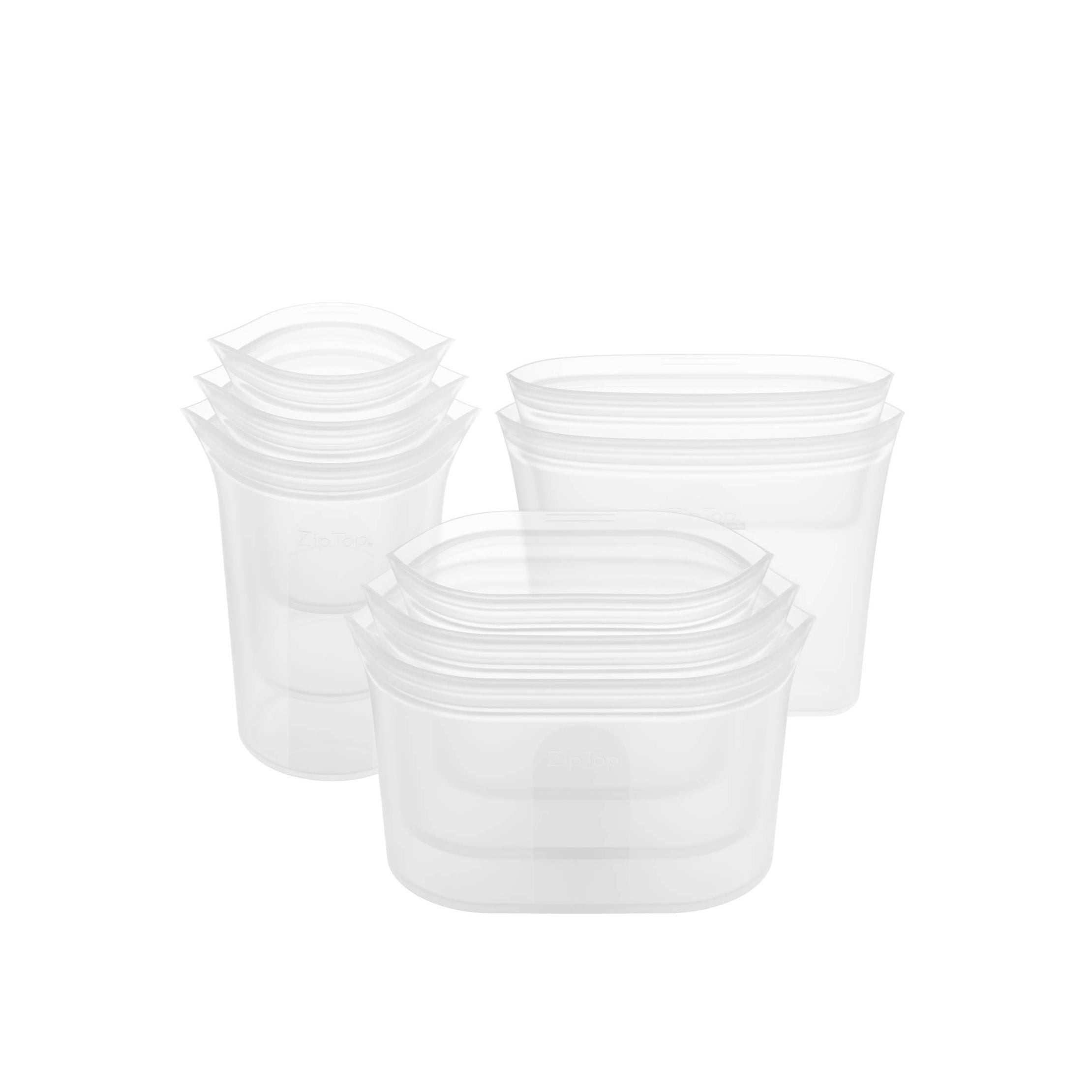 Reusable 100 Platinum Silicone Container Complete Set Clear