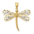 thumbnail image 6 of 14K Yellow Gold & & White Rhodium Plated Dragonfly Pendant, 6 of 7