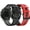Black-Gray and Red-Black, variant on Tianle Compatible with Garmin Vivoactive 3 Band, 20mm Soft Silicone Replacement Band for Samsung Galaxy Active 2/ Garmin Forerunner 645 /Samsung Gear Sport/Galaxy Watch 42mm