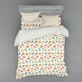 thumbnail image 2 of Fruit Duvet Cover Set, Grape Cherry Strawberry Berry Pastel Yummy Nature Organic Food Healthy Style Design, Bedding Set with Shams and Fitted Sheet, 3 Sizes, by Ambesonne, 2 of 3