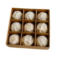 thumbnail image 2 of 9 piezas de pequeños colgantes de Navidad, bolas de de Navidad, adornos colgantes de bolas decorativas de Navidad para decoración de aniversario dorado, 2 of 8