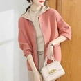 thumbnail image 6 of Women Patchwork Fashion Knit Jacket with Pocket, 6 of 9