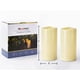 thumbnail image 2 of Velas sin llama grandes impermeables para exteriores de 10 x 4 pulgadas con control remoto y temporizador, velas de pilar LED intermitentes que funcionan con pilas para sillones reclinables al aire libre, porche, de larga duración, juego de 2 marfil oscuro 4 "x6" 8 "10", 2 of 5