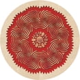 thumbnail image 1 of Ahgly Company Machine Washable Indoor Round Transitional Red Area Rugs, 5' Round, 1 of 7