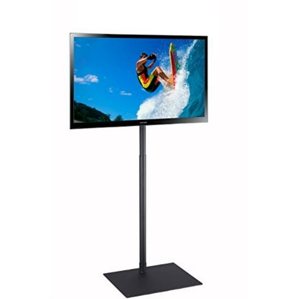 elitech tv display portable floor stand height adjustable mount for
