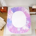 thumbnail image 5 of Homewish Watercolor Splatter Ink Queen Sheet Sets,Ink Painting Flat Sheet,Pink Purple Ombre Queen Fitted Sheet For Girls Kids,Super Cozy Room Decor,4-Piece, 5 of 7