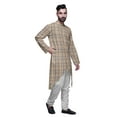 thumbnail image 2 of Atasi Long Sleeve Kurta Printed Button Down Asymmetric Designer Kurta For Boys, 2 of 5