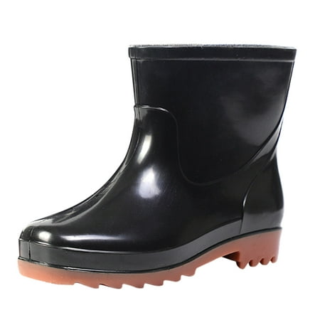 

WEAIXIMIUNG Boots for Men Casual Fashion Winter Man Short Rubber Rainboots Waterproof Rubber Boots for Garden Man Rain Footwear Rain Shoes
