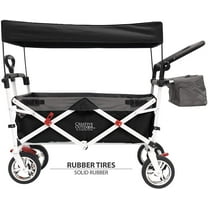 Creative Outdoor Push Pull  Folding Wagon Stroller with Canopy | Black