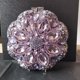 thumbnail image 2 of XIYUAN Cartera de mano de día con diamantes y flores moradas para mujer, bolso de mano de lujo para fiesta de boda, cartera con flores y diamantes de imitación, bolso de novia, 2 of 3