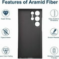 thumbnail image 4 of Dteck Aramid Fiber Case for Samsung Galaxy S25 Plus,Ultra-Thin and Lightweight 100% Real Carbon Shockproof Case Cover for Galaxy S25 Plus,Black2, 4 of 7