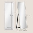 thumbnail image 3 of HOMCOM Full Length Mirror Standing Leaning Wall 64" x 21" White, 3 of 10