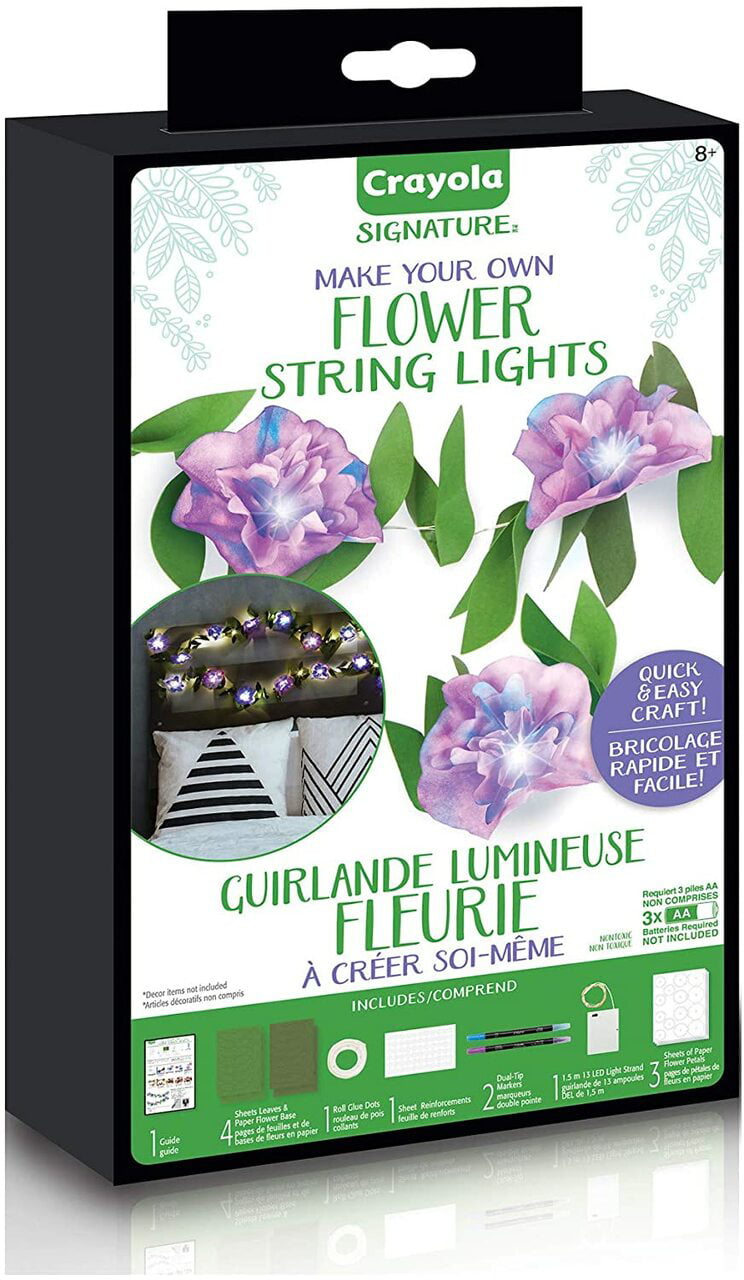 Crayola Signature Make Your Own Flower String Lights Quick & Easy Craft! 