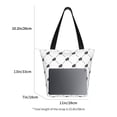 thumbnail image 3 of Pofeuu Black Rabbit Print Women Fashion Shoulder Handbags Top Handle Satchel Bags Tote Shoulder Shopping Bag Stylish Canvas Tote Bag, 3 of 6