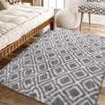 thumbnail image 6 of CAROMIO Luxury Shag Area Rug Modern Geometric Fluffy Rug Ultra Soft Indoor Fuzzy Floor Carpet, 5' x 8' Pale Gray, 6 of 7