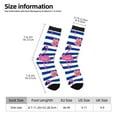 thumbnail image 6 of Uemuo Pink Flamingo Pattern Women's Crew Socks, Soft Durable Breathable Moisture-Wicking with Odor Control Cotton socks, 6 of 9
