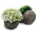 thumbnail image 1 of Juego de 4 piezas de flores artificiales de plantas verdes para decoración de escritorio de plástico (fruta morada + fruta verde + fruta blanca + aguja corta verde LingWen 8390615218085, 1 of 1