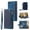 Blue, variant on Crossbody Wallet Phone Case for iPhone 8 Plus/iPhone 7 Plus,Luxury PU Leather Magnetic Buckle Zipper Pocket Card Slots Flip Stand Protective Cover with Hand Strap & Shoulder Strap,Black