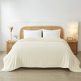 thumbnail image 4 of Melange Home Everyday Blanket Collect Egyptian Cotton Blanket Full & Queen - Ivory, 4 of 5