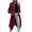 Claret, variant on Lovskoo Cardigan Sweaters for Women Open Front Solid Color Long Pocket Temperament Tassel Jacket Oversized Winter Outerwear Tops Olive Green