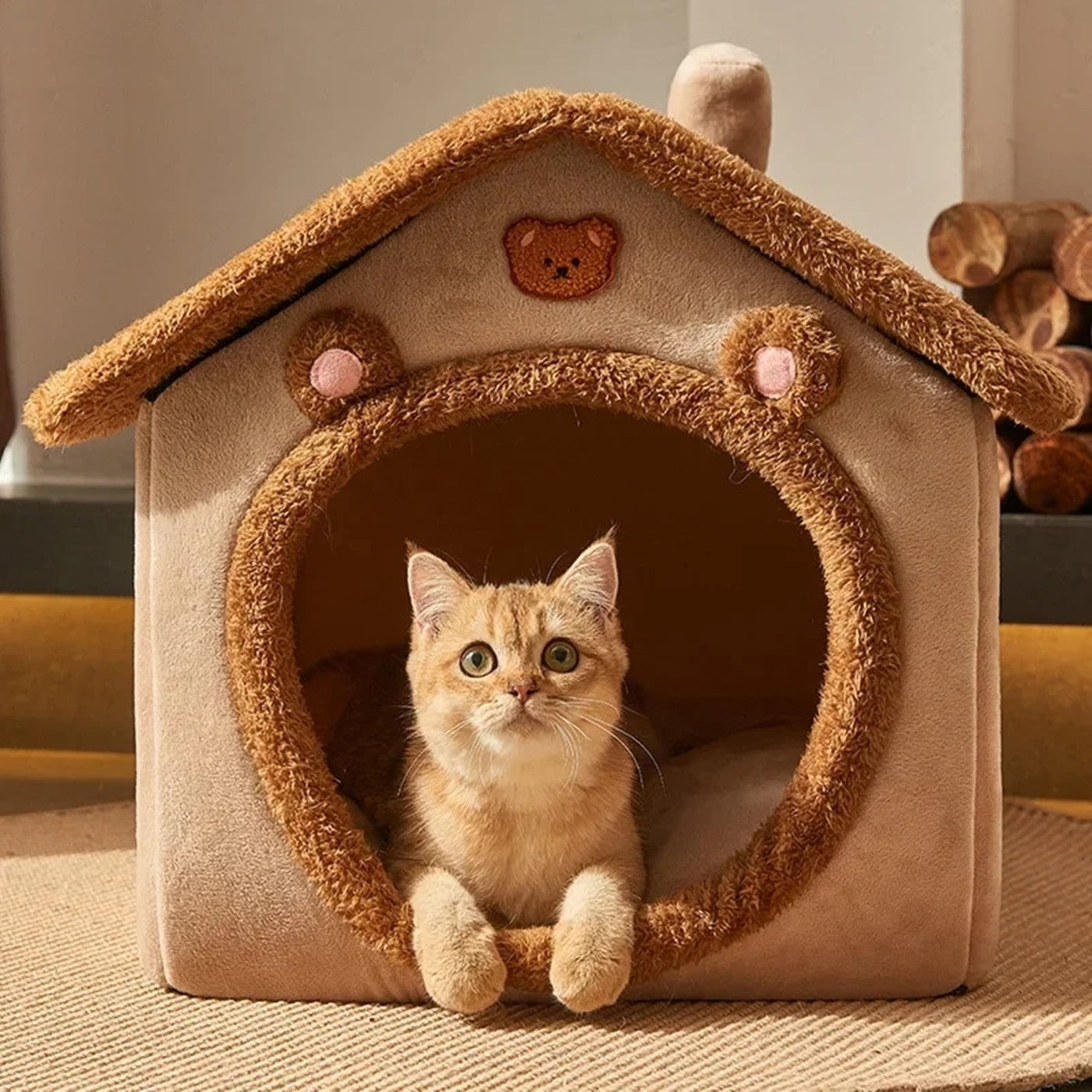 XZKING Indoor Dog House Winter Warm Dog House Insulation Detachable Washable Dog Kennel Cat Hideaway for Small and Medium-Sized Dogs and Cats