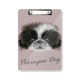 thumbnail image 1 of Blanco y negro lindo Pekingese Dog Pet Animal Portapapeles Carpeta de escritura Placa de soporte A4, 1 of 4
