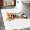 thumbnail image 2 of Watercolor Cute Puppy Area&nbsp;Rug 4x6ft Modern Cartoon Animal Non-Slip&nbsp;Washable Square&nbsp;Rugs Soft Felt Indoor Floor Mat for Bedroom Kitchen Living Room Bathroom, 2 of 9