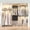Black, variant on Homieasy 20" - 96" Wall Mounted Wardrobe with Drawers, 8FT Wardrobe Organizer with 3 Shelf Tower and Hanging Rods, Wardrobe Armoire for Bedroom/Closet, White