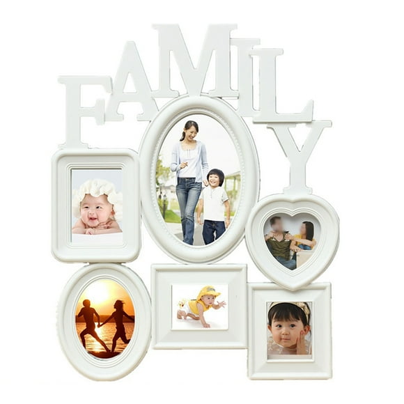 Opolski Photo Frame Multi-sized White Plastic Hanging Picture Holder for Room Decor
