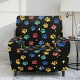 thumbnail image 2 of Kuiaobaty Paws Print Reclining Sofa Slipcover with Side Pocket Breathable Recliner Chair Cover Large Stretch Reclining Slipcover Durable Recliner Couch Cover for Pets Kids, 2 of 8
