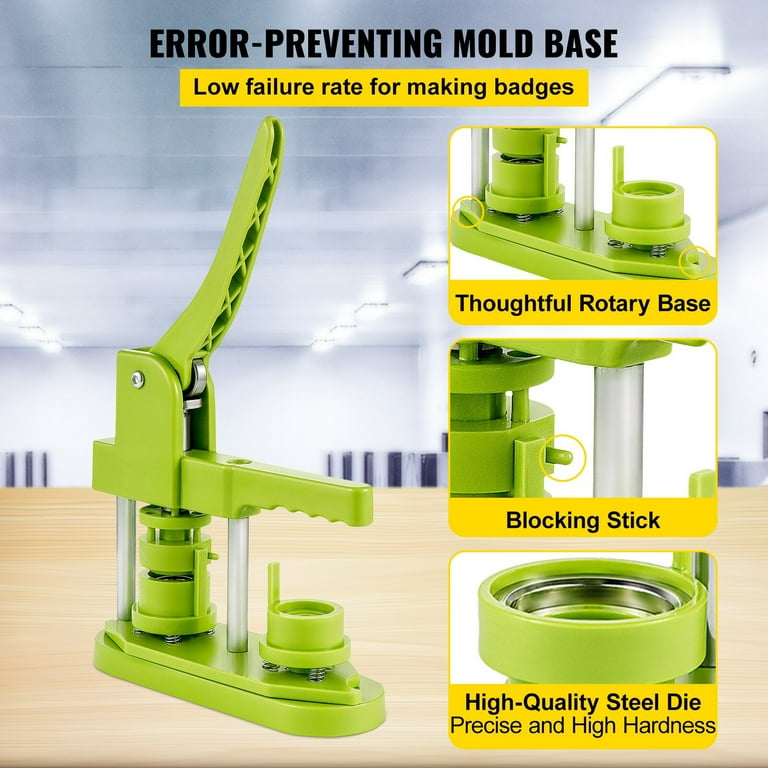 MR.R 32MM Badge Knop Machine Maker Gemakkelijk DIY Pin Maker Machine (Roze