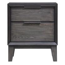 InRoom Furniture B6570-N Nightstand, Gray & Oak