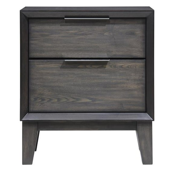 InRoom Furniture B6570-N Nightstand, Gray & Oak