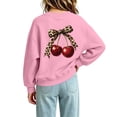 thumbnail image 4 of UKHCCC Boys Girls Cherry Leopard Bow Crewneck Sweatshirt, Oversized Long Sleeve Graphic Pullover for Kids Ages 1-13, Casual Fall Winter Top, 4 of 7