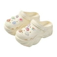 thumbnail image 4 of MIASHUI Sabots pour Femmes à Enfiler Sandales à Plateforme Chaussures d'Eau de Jardin Marche Extérieure, Blanc, 9, 4 of 4