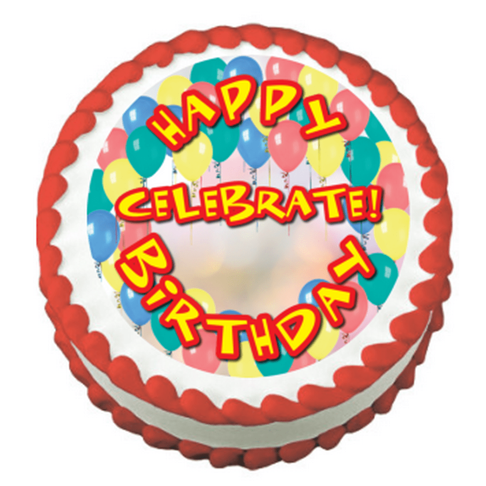 Happy Birthday Pastel Edible Frosting Sheet Photo Image Cake Topper