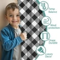 thumbnail image 3 of Blackout Kids Curtains,Black White Checkerboard Checkered Pattern Childrens Insulated Curtains Set Of 2,Bedroom Essentials,Toddler Room Decor 52"x84", 3 of 5