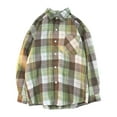 thumbnail image 2 of WREESH Men's Casual Button Down Shirts Long Sleeve Plaid Fashion Top with Checkered Print Green, 2 of 4